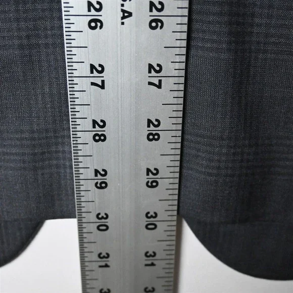 Hugo Boss 40R Gray Glenn Check Paolini/Movio‎ USA Made Sport Coat Suit Jacket